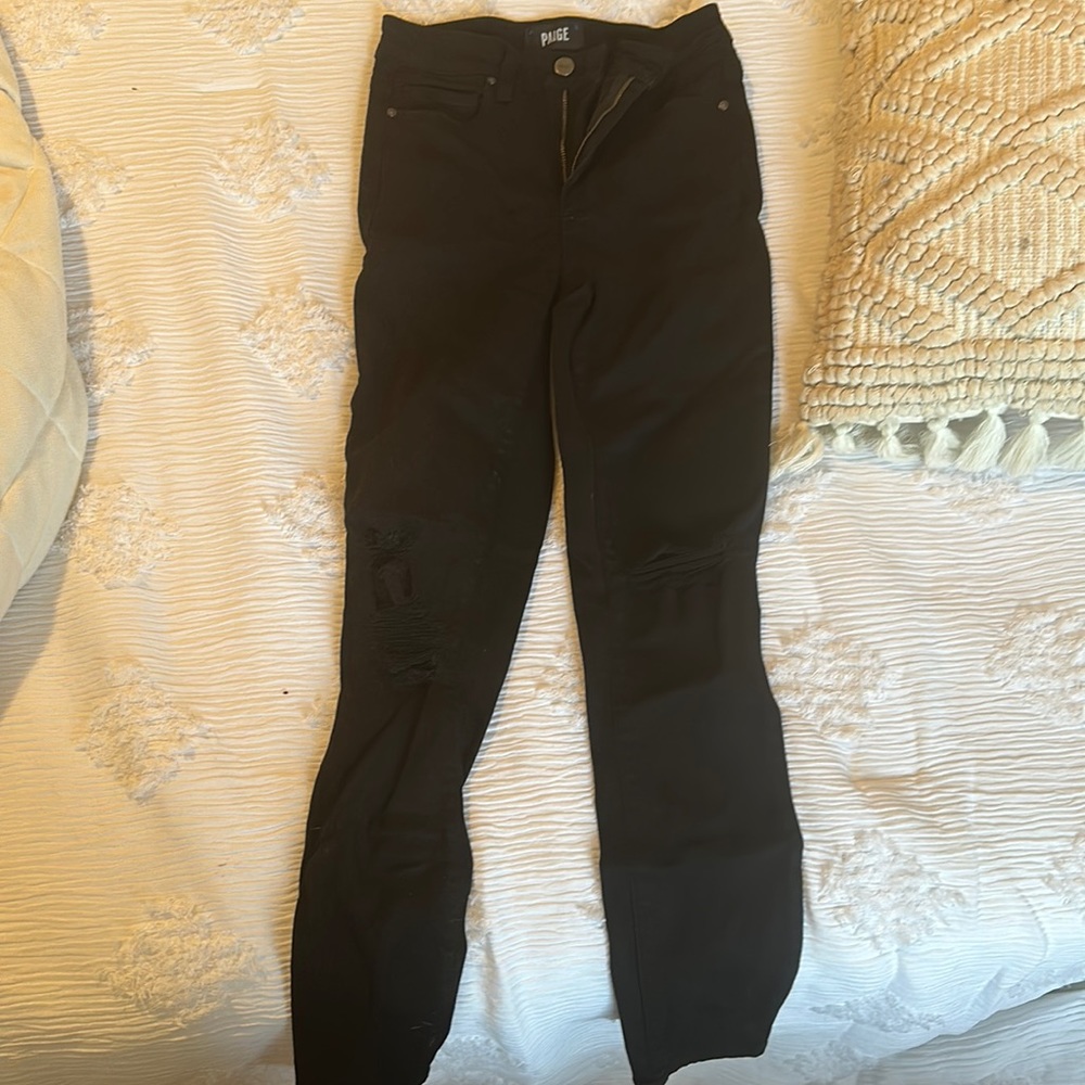 Paige black skinny jeans